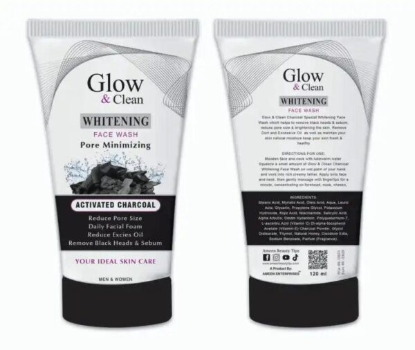 Glow & Clean Whitening Charcoal Face Wash